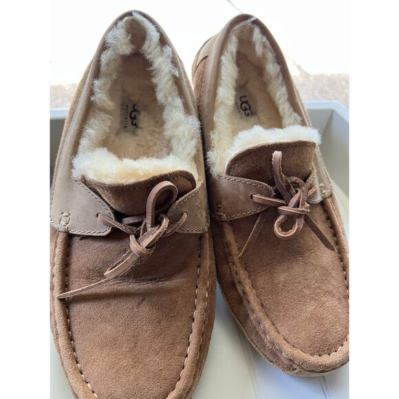 Ugg Men's Byron Suede Wool Slip On Moc. Loafer Slipper Size 9 - Picture 1 of 12